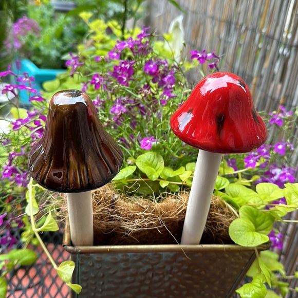 MUSHROOMS CERAMIC & GLAZED WITH ATTENTION TO DETAIL HANDCRAFTED FOR FLOWERBOX - Picture 4 of 8